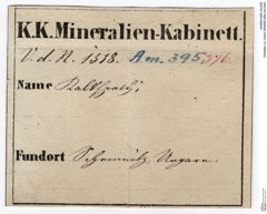 Etiketten zu Calcit (NHMW-MIN-Am395)